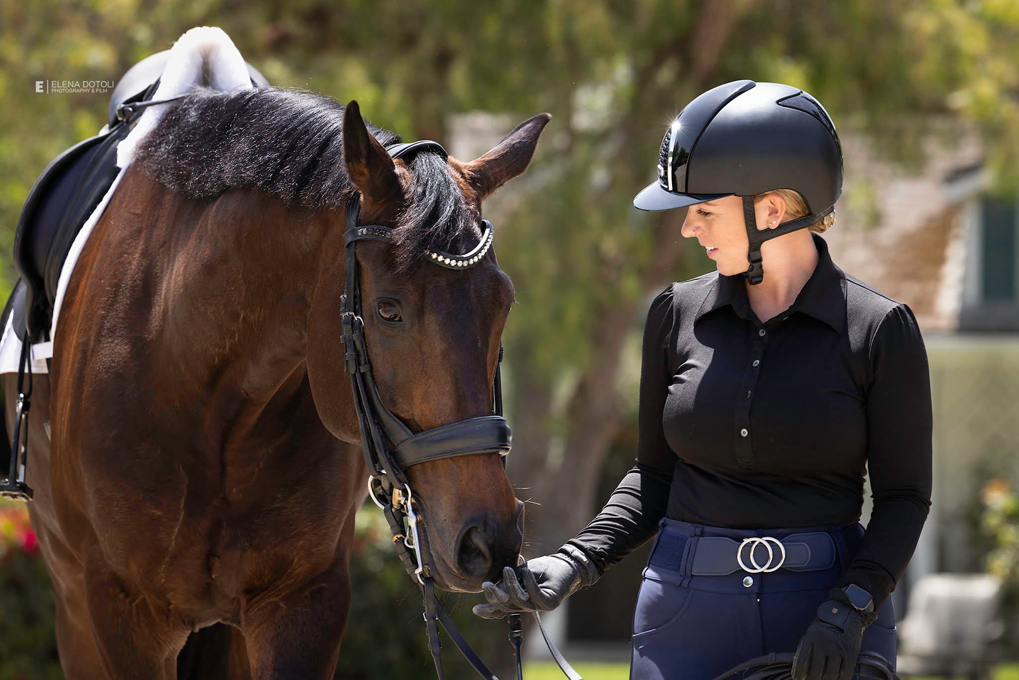 McKenzie Milburn with her dressage horse