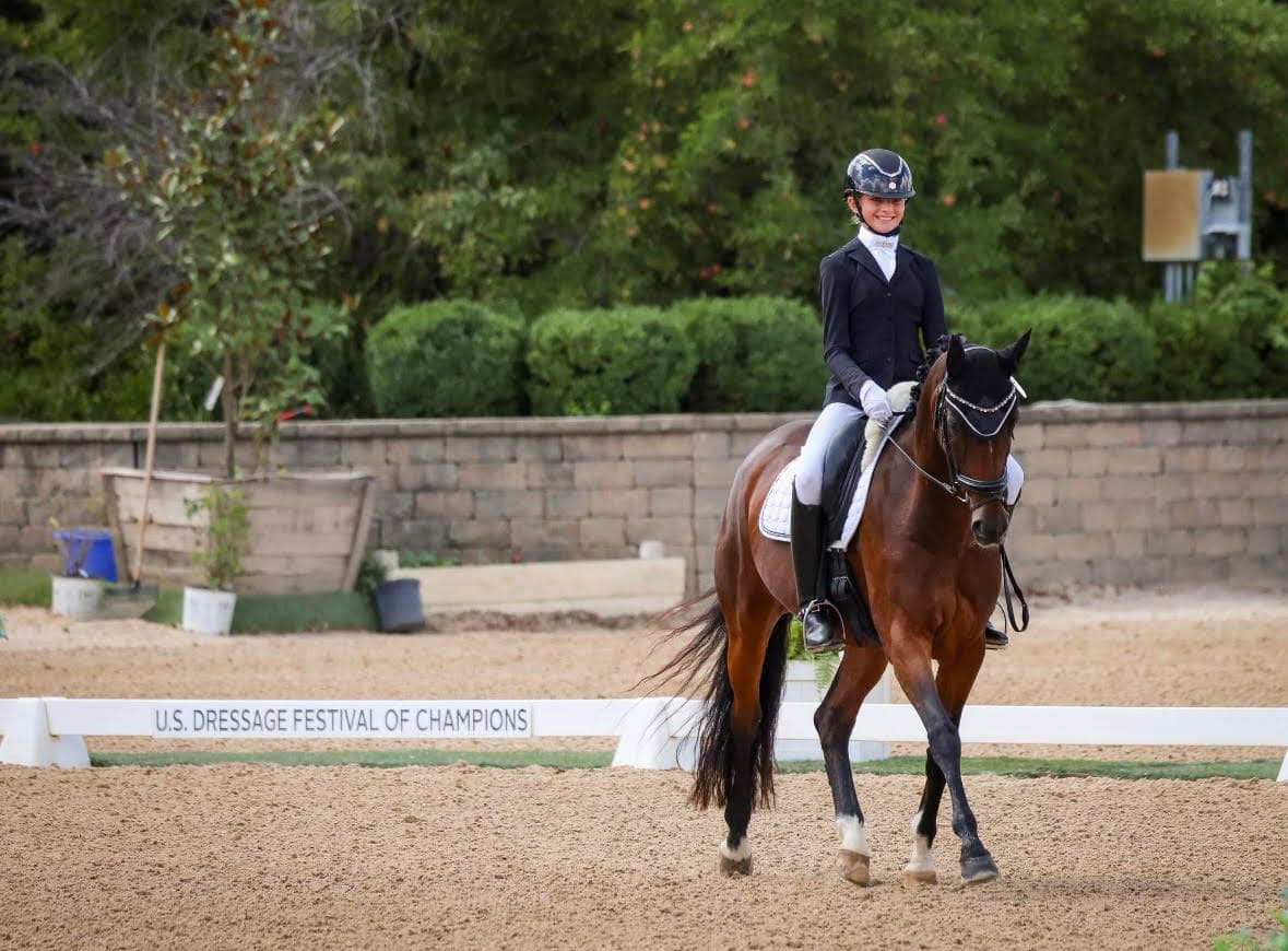 McKenzie Milburn competing at the U.S. Dressage Festival of Champions